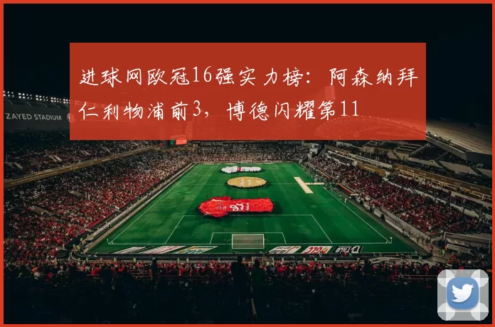 进球网欧冠16强实力榜：阿森纳拜仁利物浦前3，博德闪耀第11
